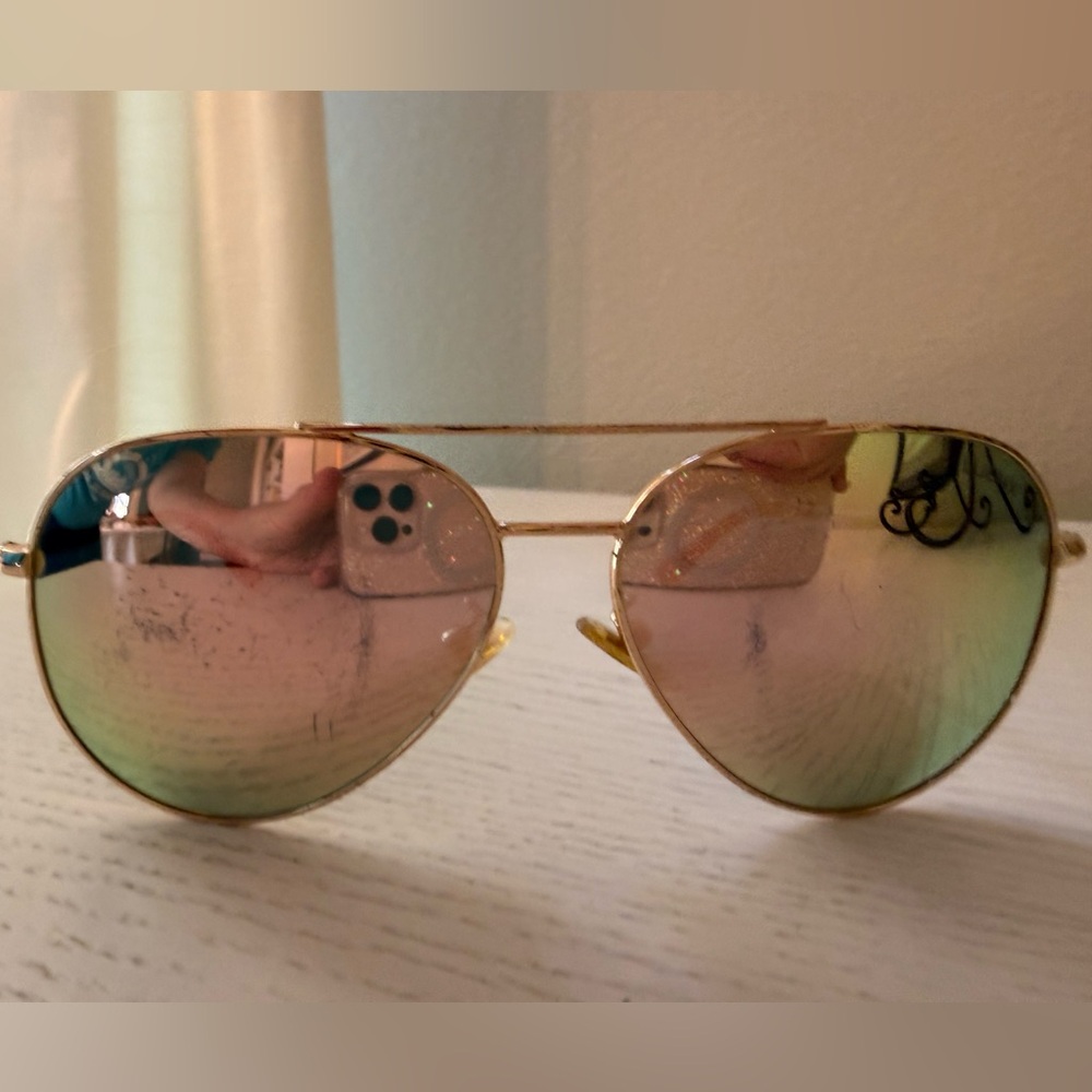 Pink Mirror Aviator Sunglasses